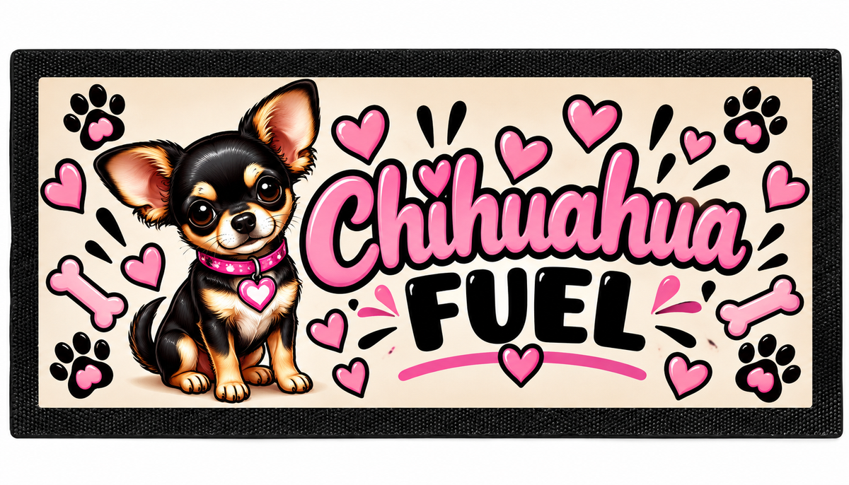 Chihuahua Fuel Dog Bowl Mat – 44 × 25 cm