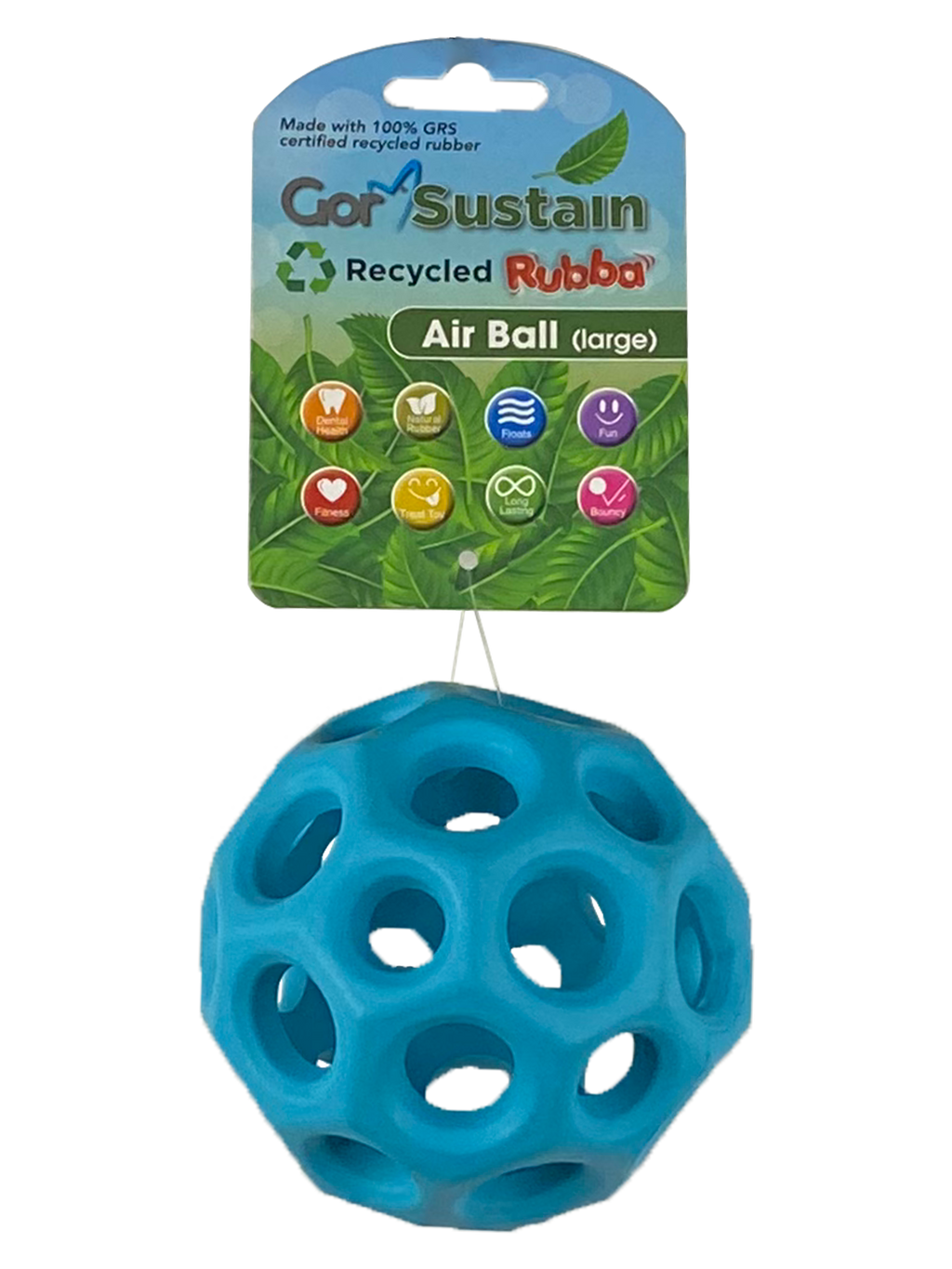 Gor Pets Sustain Rubba Air Ball - Large (10.5cm) - Blue