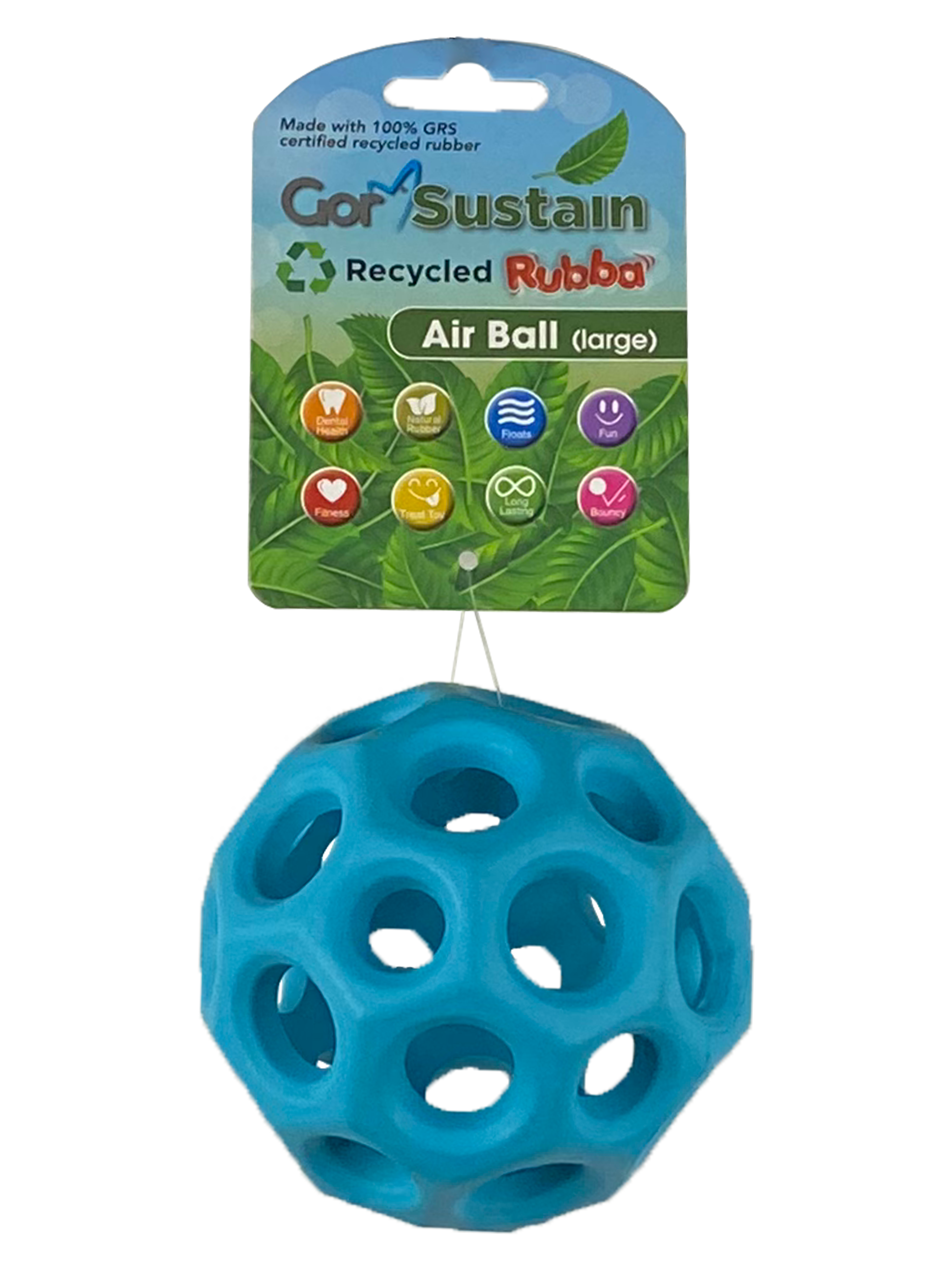 Gor Pets Sustain Rubba Air Ball - Large (10.5cm) - Blue