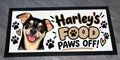 Dog food placement mat