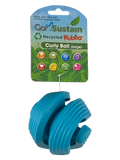Gor Pets Sustain Rubba Curly Ball Large 10.5cm - Blue