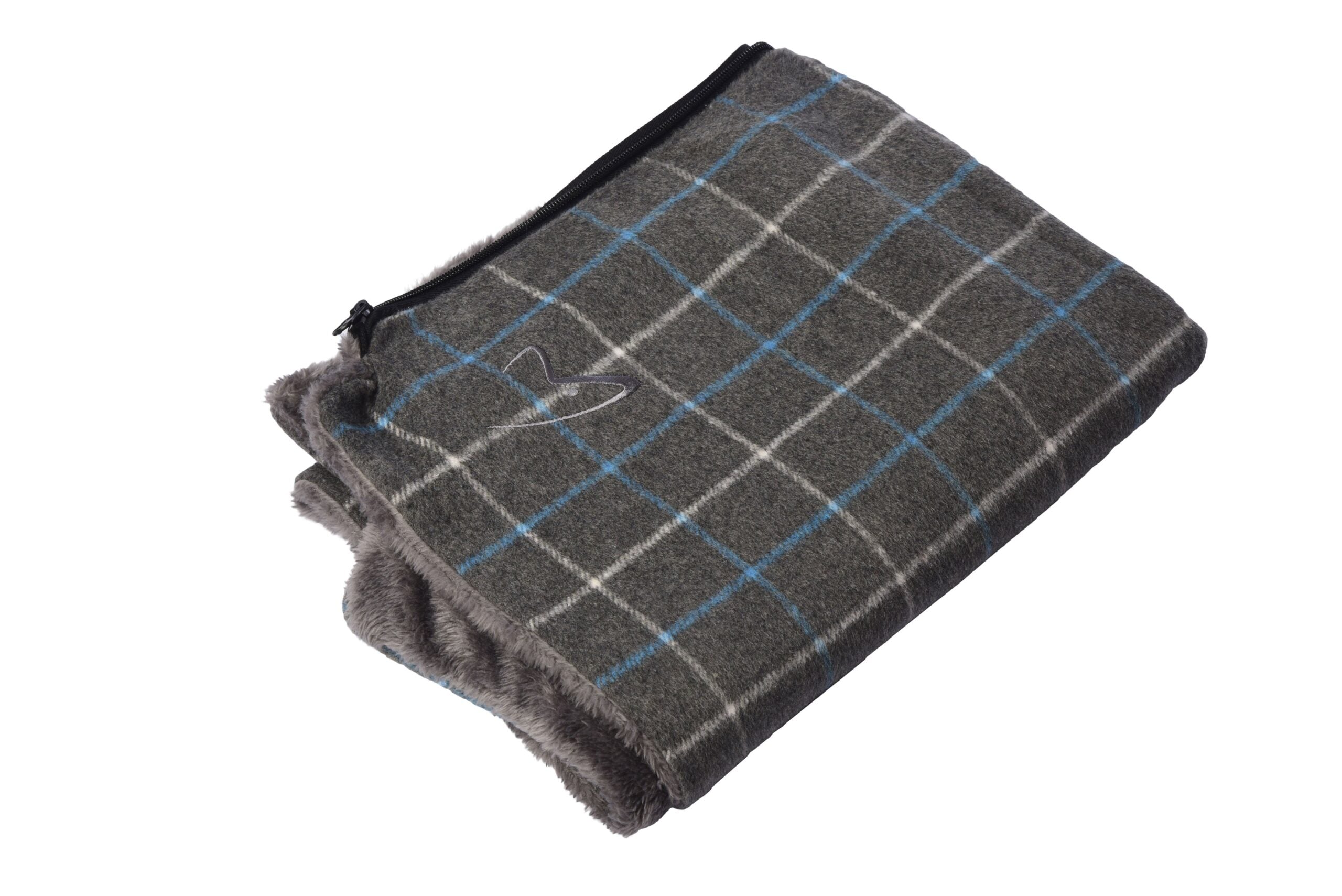 Gor Pets Premium Comfy Cushion Cover Grey Check - Medium - Grey