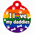 Pride dog tag I love my daddies
