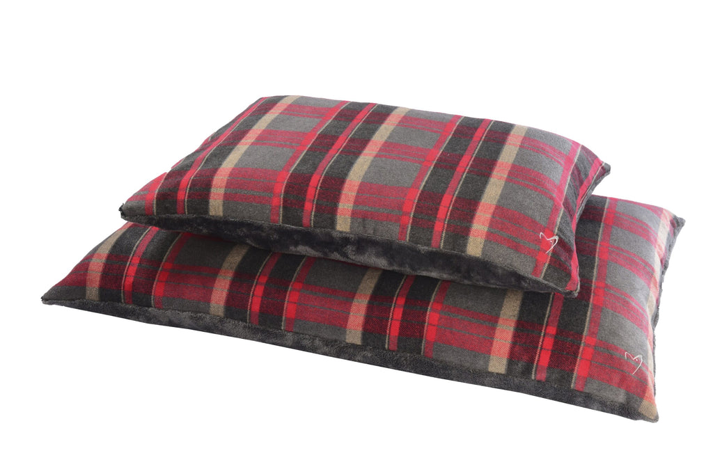 Gor Pets Camden Comfy Cushion - Medium - Red Check