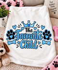 The Favourite Child Personalised Dog Blanket - blue