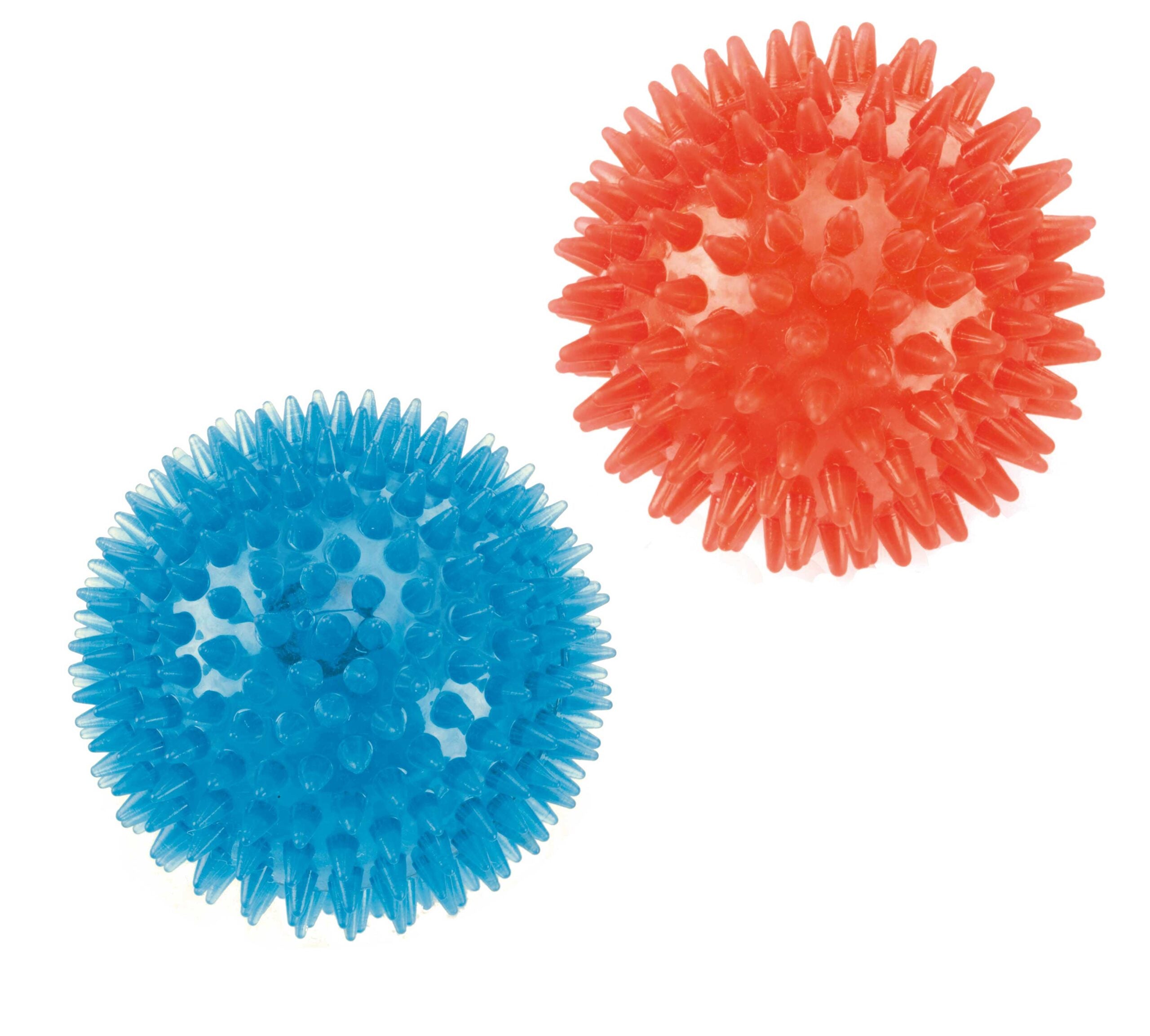 Gor Pets Flex Squeaky Ball 9cm Blue/Red - Blue/Red