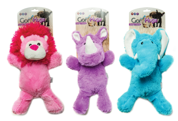 Gor Pets Hugs Congo Family 32cm Purple/Blue/Pink - Purple/Blue