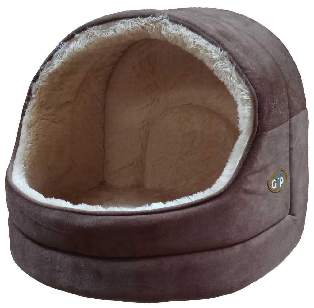 Gor Pets Nordic Hooded Bed - Small - Brown