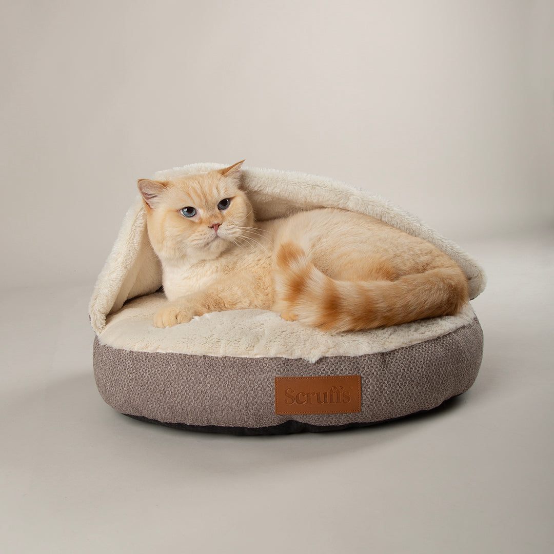 Seattle Burrow Cat Bed - Stone Grey