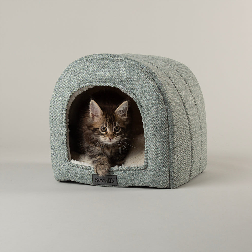 Seattle Cave Cat Bed - Topaz Green