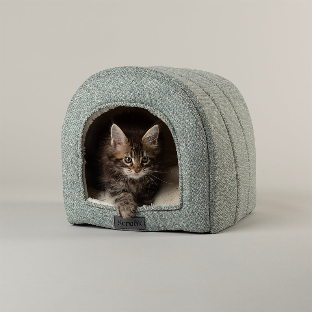 Seattle Cave Cat Bed - Topaz Green
