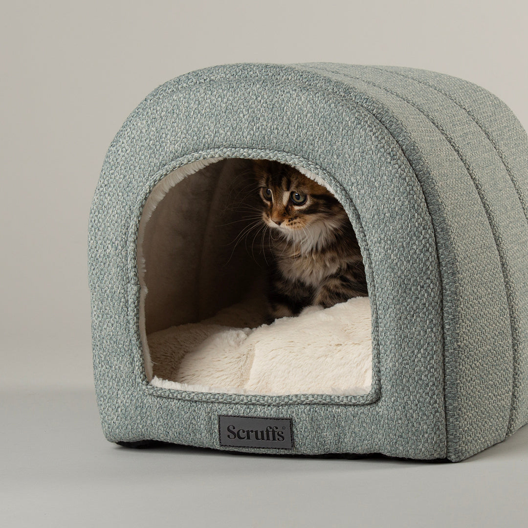 Seattle Cave Cat Bed - Topaz Green