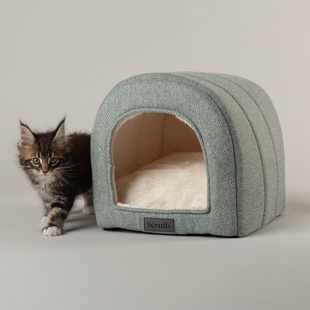 Seattle Cave Cat Bed - Topaz Green