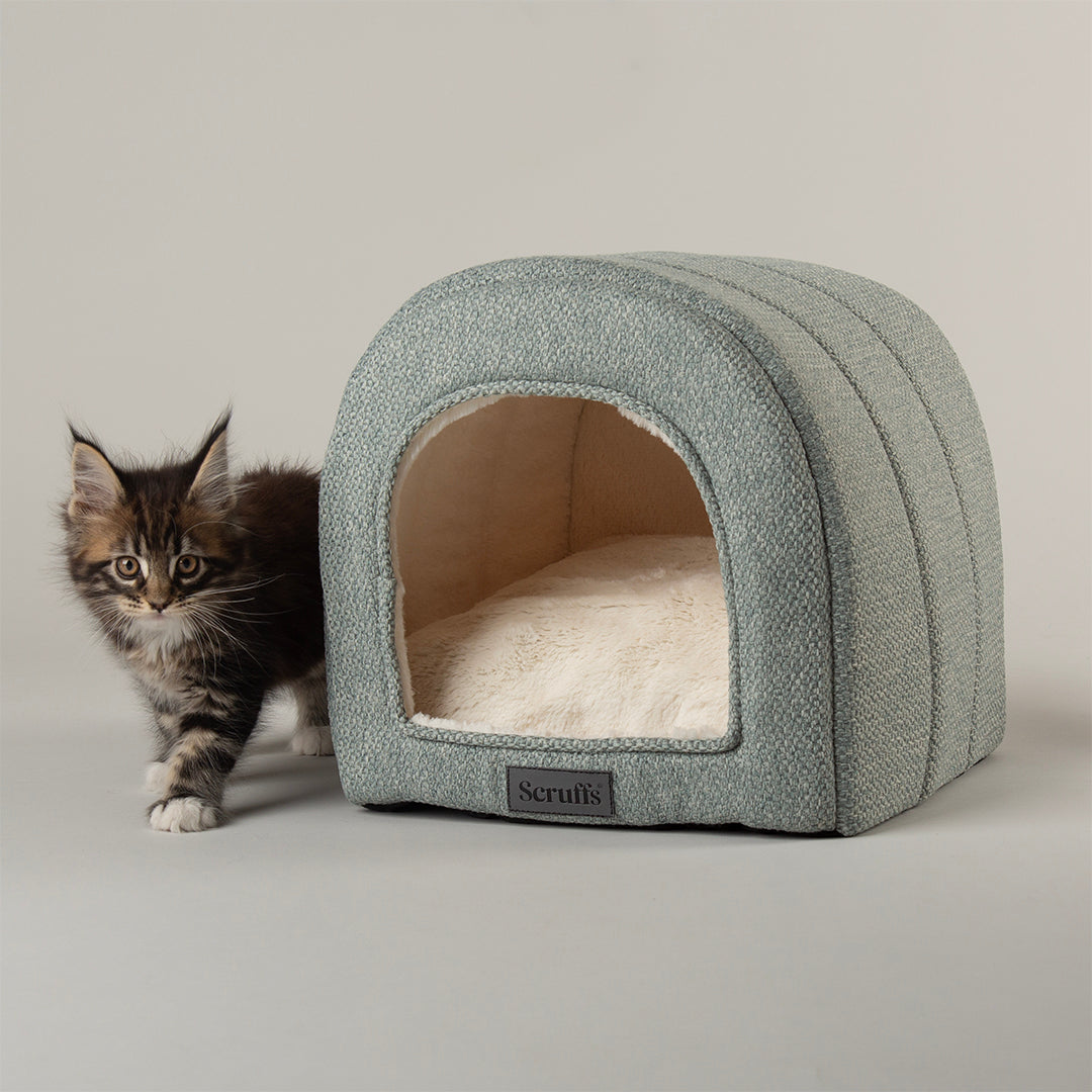 Seattle Cave Cat Bed - Topaz Green