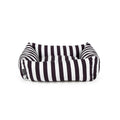 Amalfi Striped Box Bed - Black- Medium (60 x 50cm / 24" x 19.5")