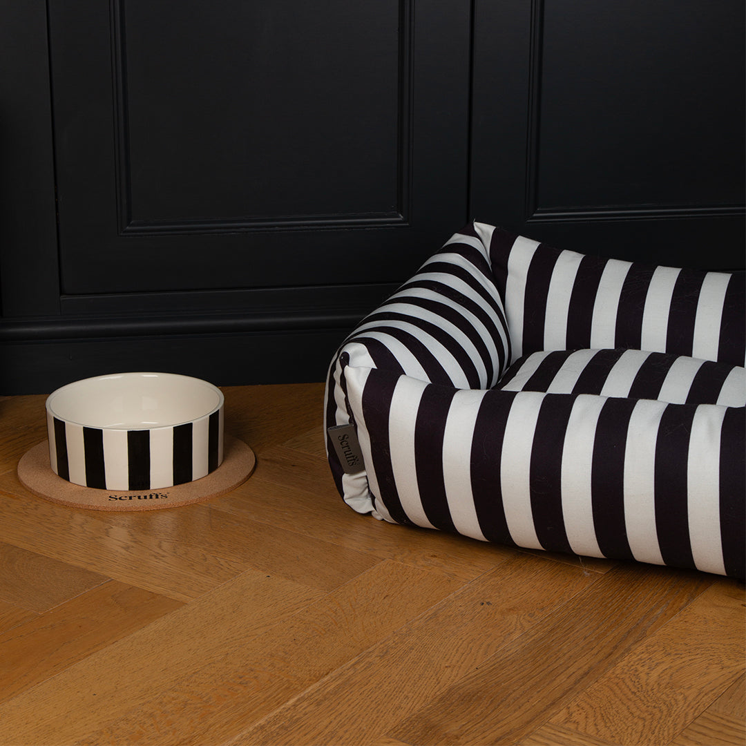 Amalfi Striped Box Bed - Black