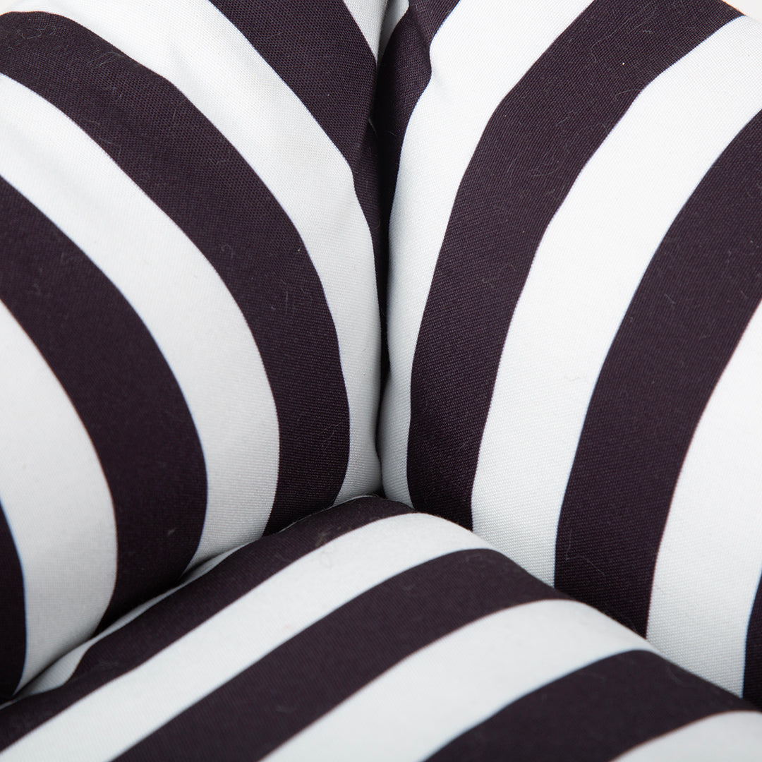 Amalfi Striped Box Bed - Black