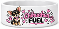 Personalised Chihuahua Fuel Dog Bowl - Pink