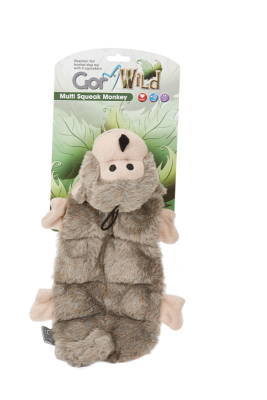 Gor Pets Wild Multi-squeak Monkey 30cm - Multi