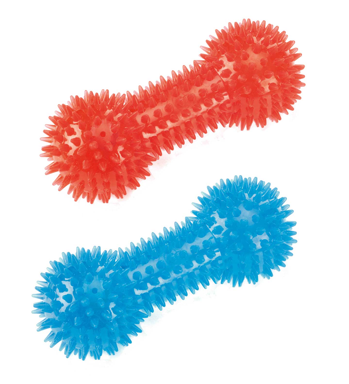 Gor Pets Flex Squeaky Dumbell 15.5cm Blue/Red - Blue/Red