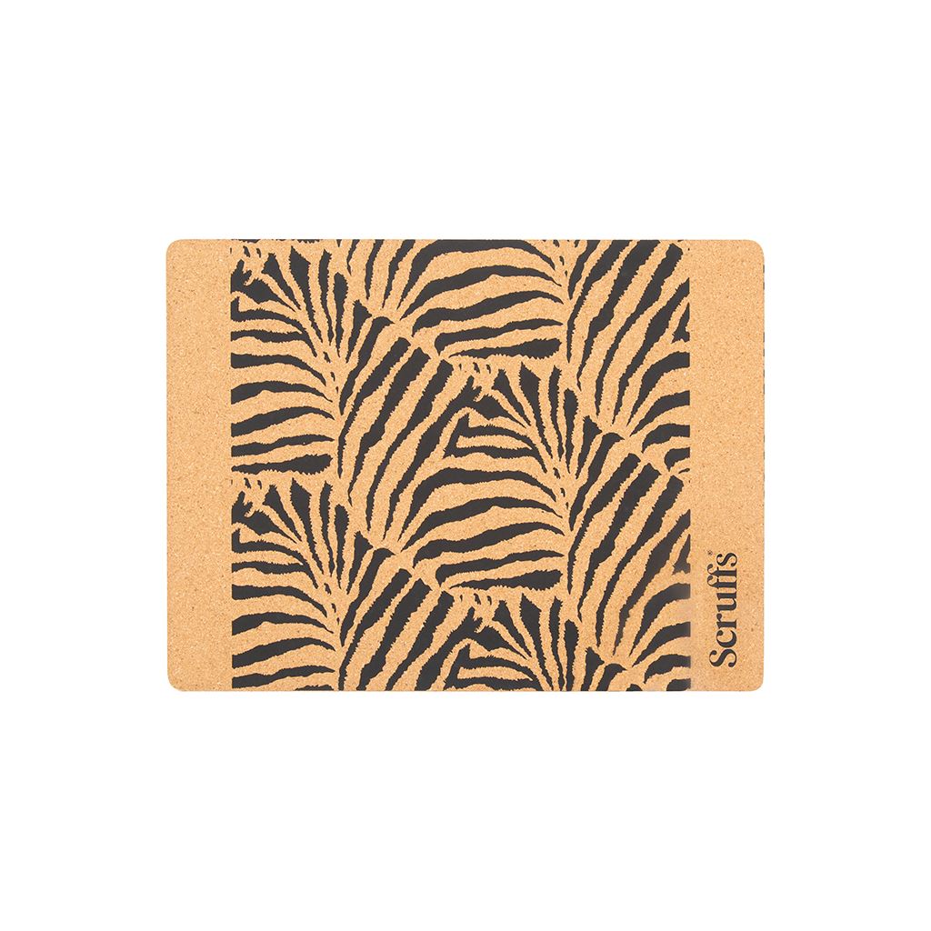 Scruffs Cork Pet Placemat 40 x 30cm - Zebra Print