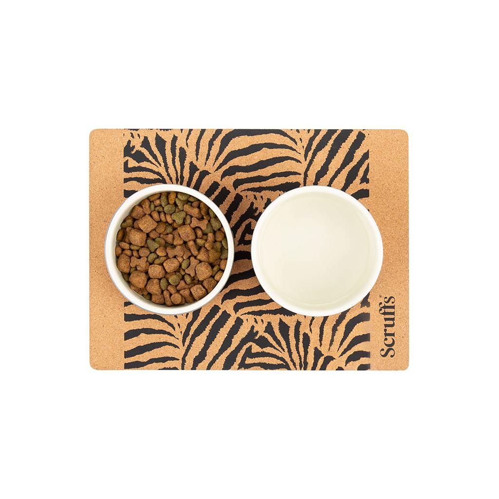 Scruffs Cork Pet Placemat 40 x 30cm - Zebra Print