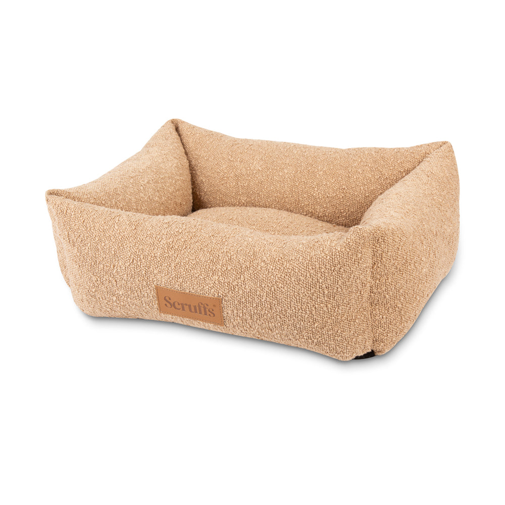 Scruffs Boucle Box Bed- Small Desert Brown