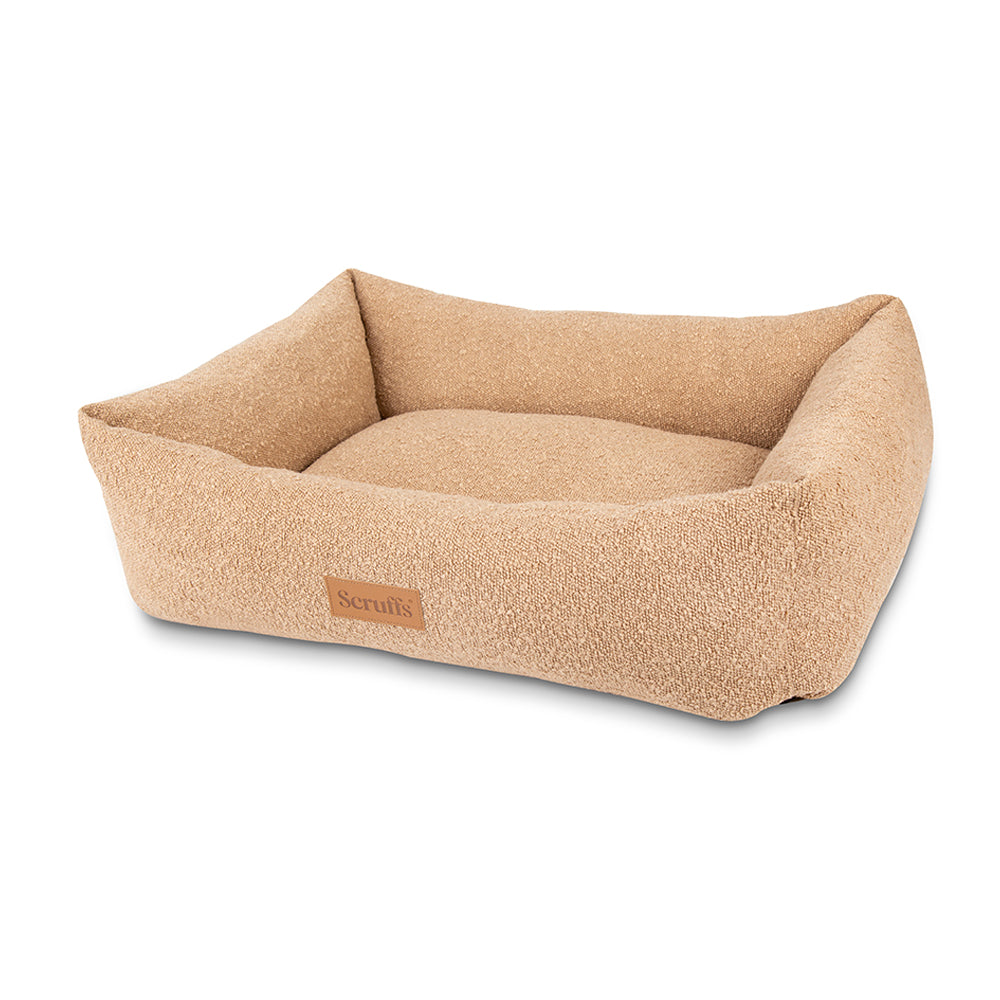 Scruffs Boucle Box Bed- Large Desert Brown