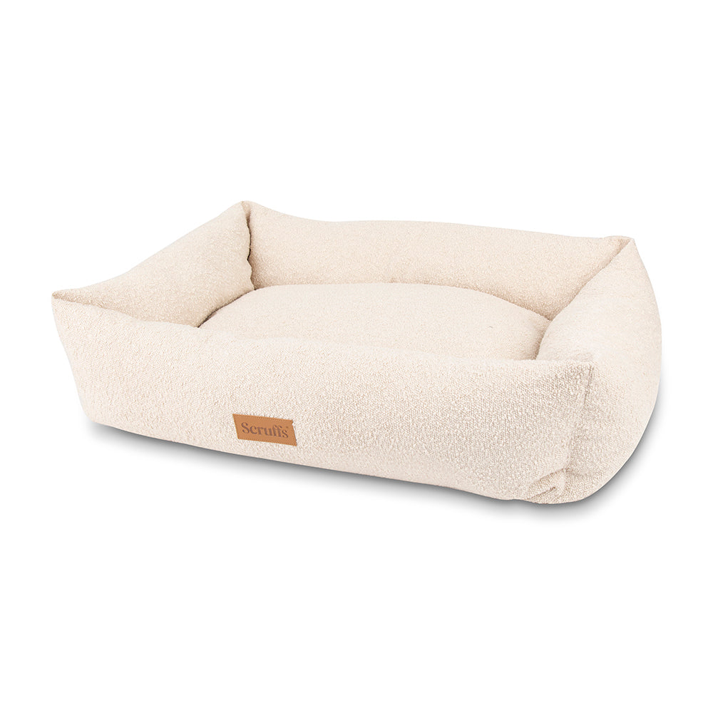 Scruffs Boucle Box Bed- Extra Large Ivory