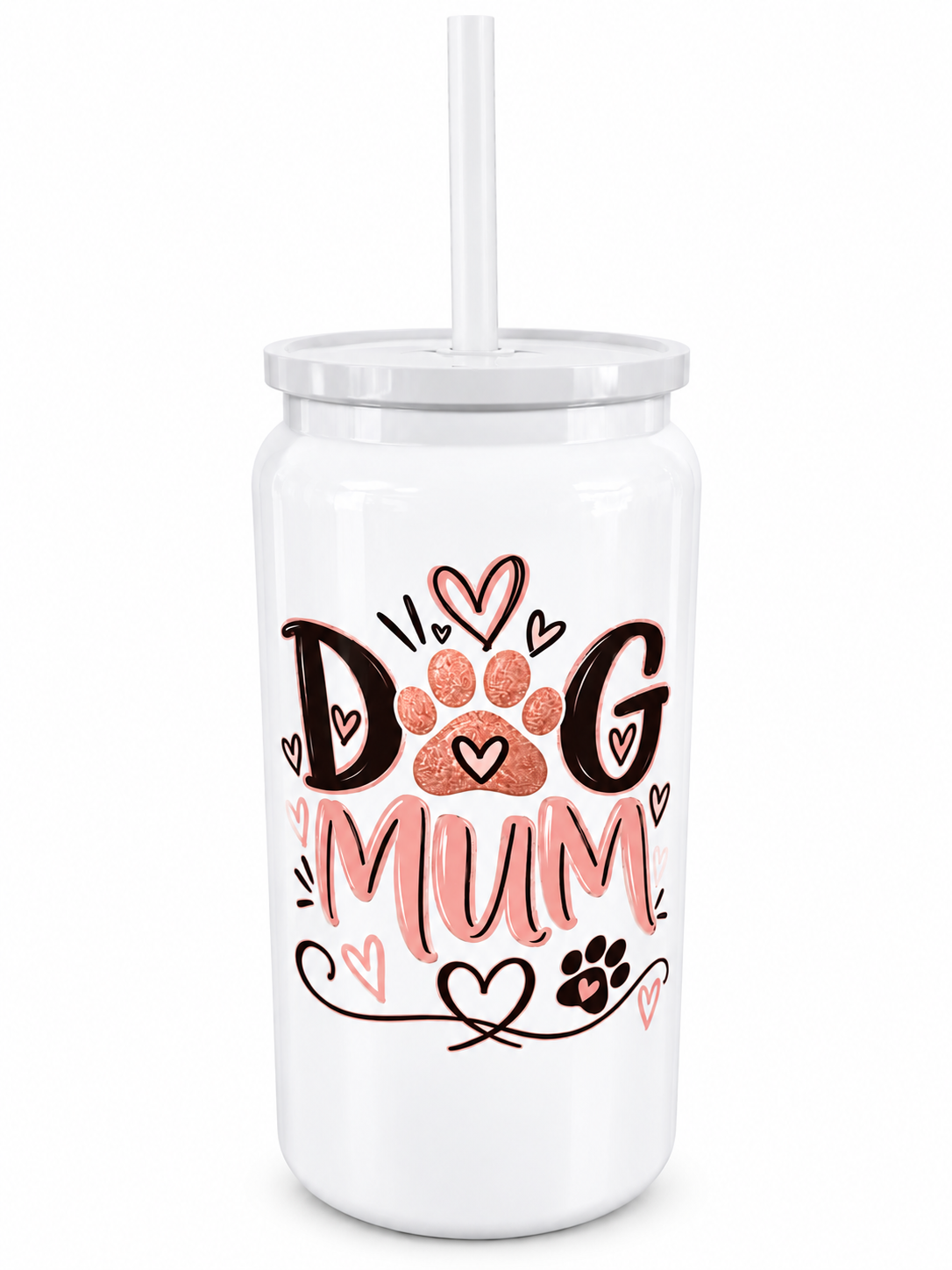 Dog Mum 16oz Tumbler with Straw