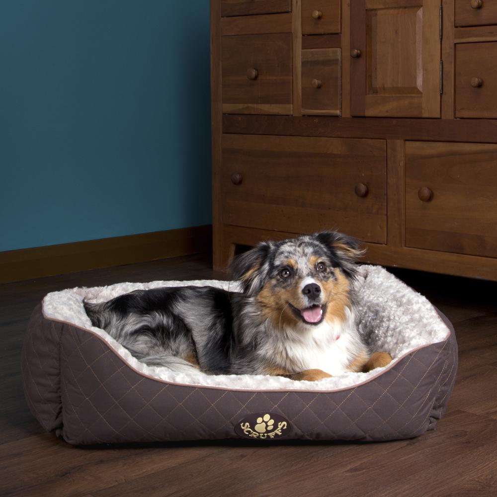 Scruffs® Wilton Box Dog Bed Brown