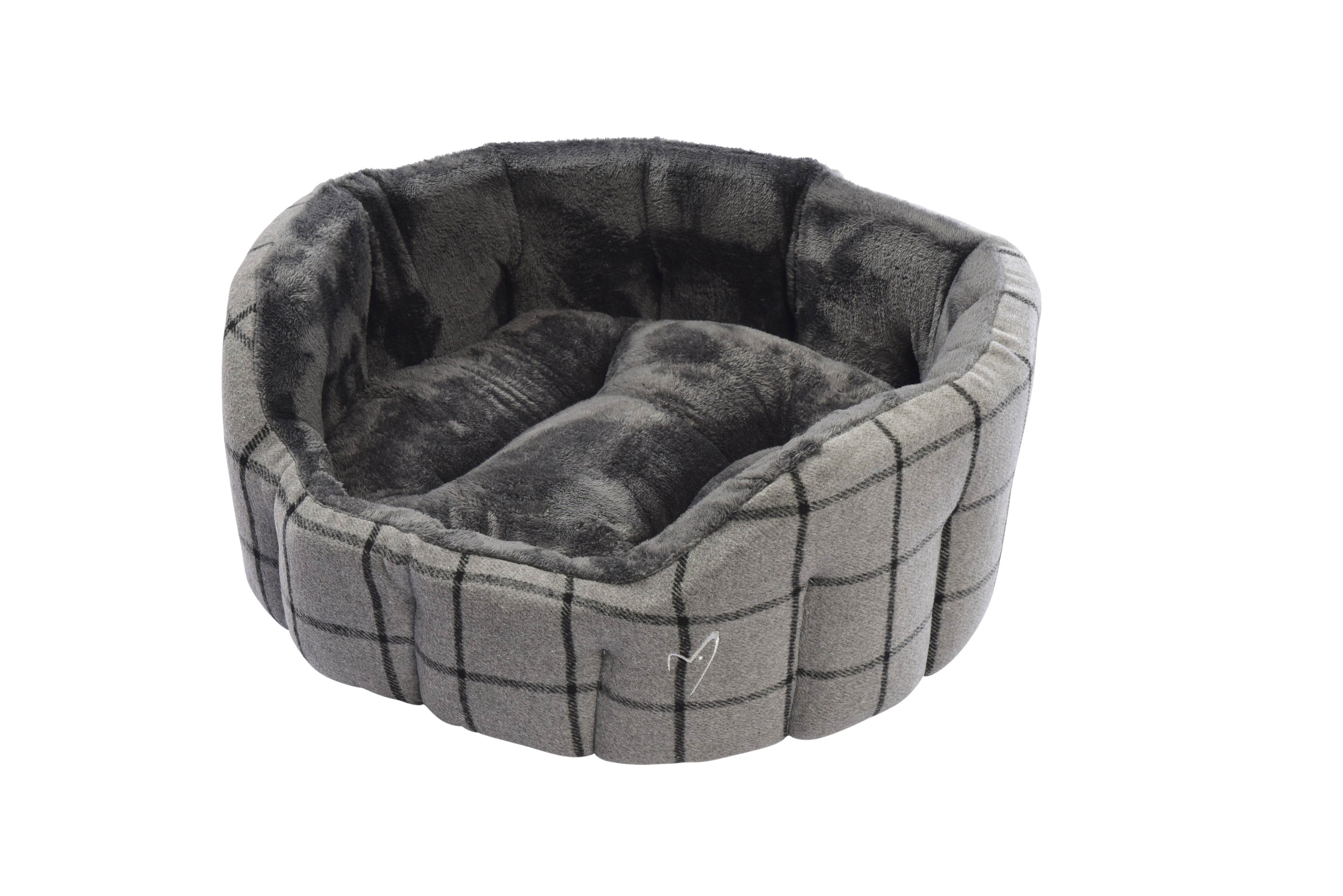 Gor Pets Camden Deluxe Bed - Small (56cm(22")) - Grey Check
