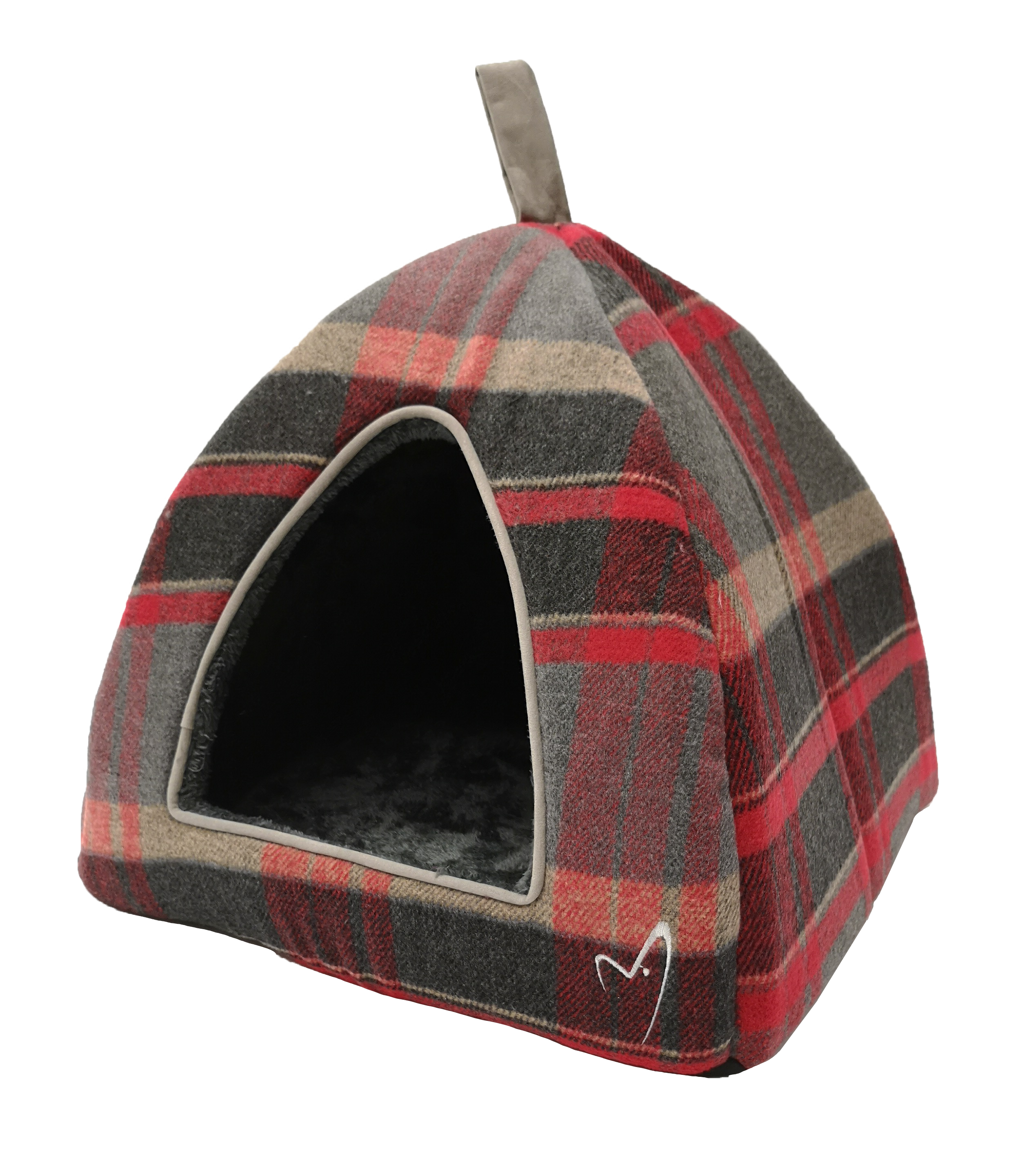 Gor Pets Camden Pyramid Bed 40x40x40cm - Red Check