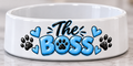The boss dog bowl - blue