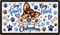 Chihuahua Dog Bowl Mat – 44 × 25 cm
