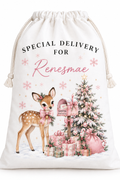 Personalised Pink Christmas Sack