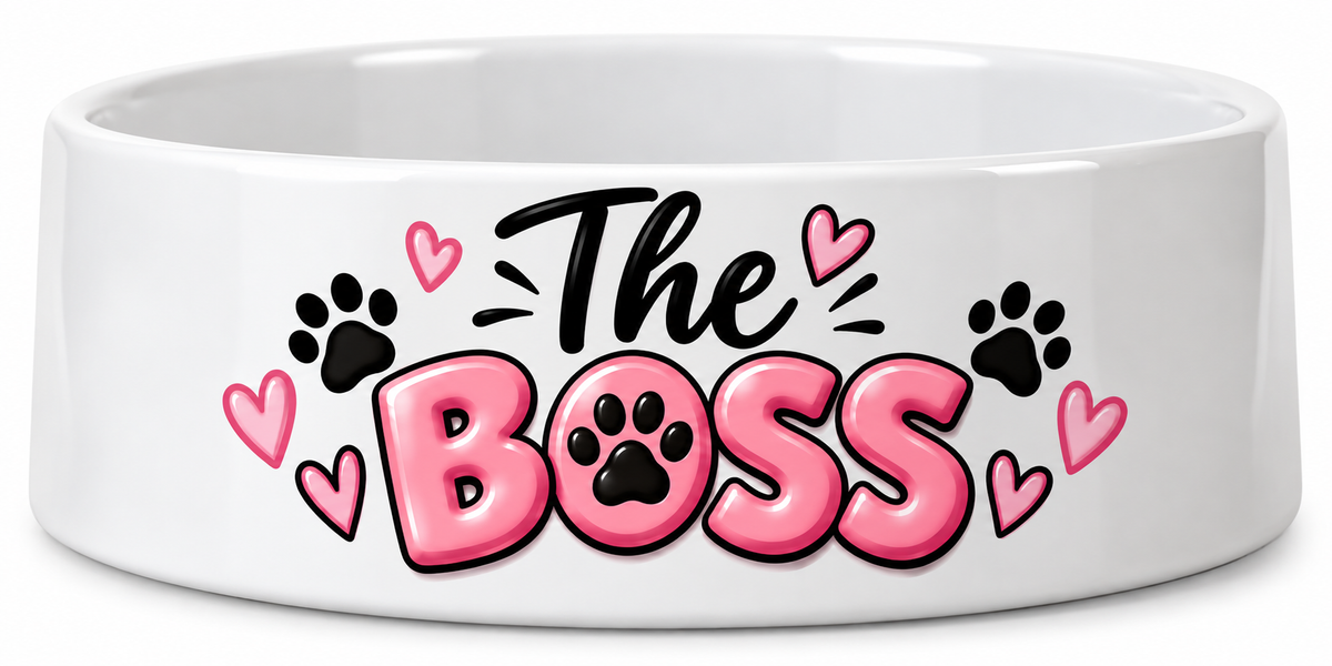 The boss dog bowl - pink