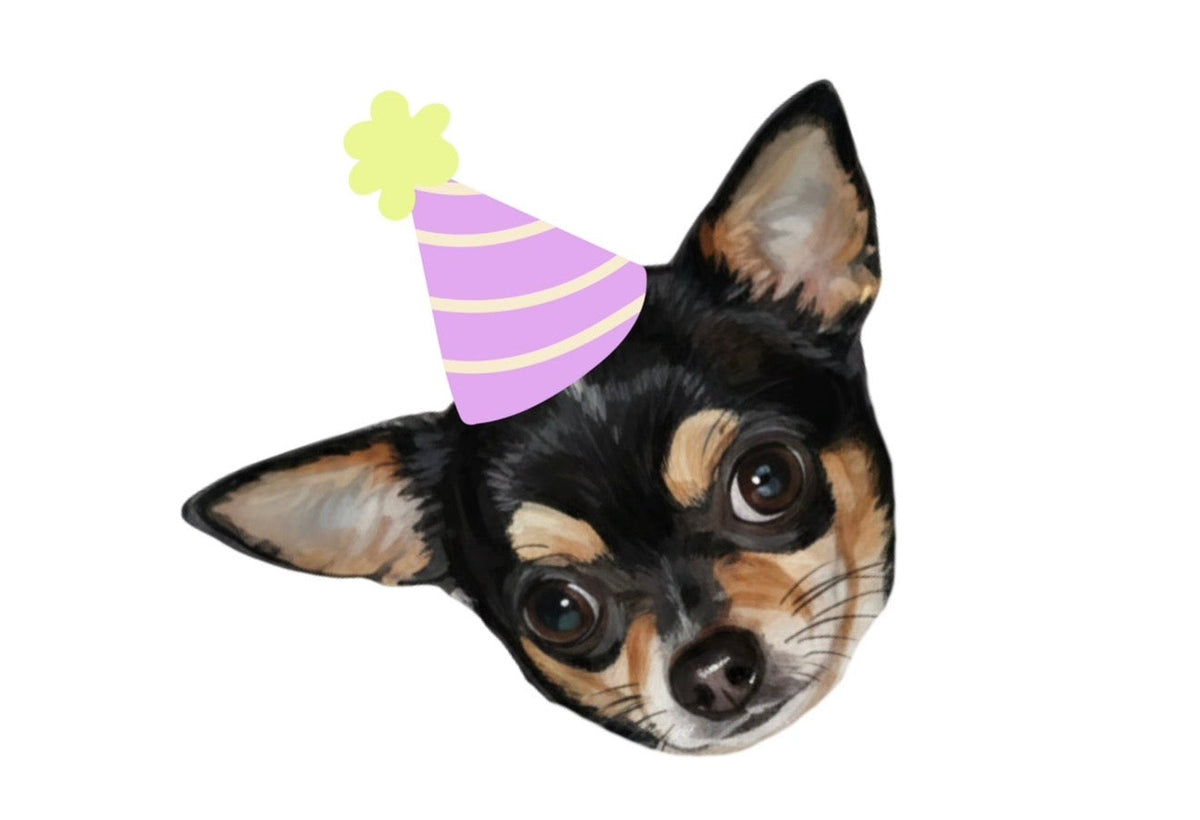 Dog face birthday banner