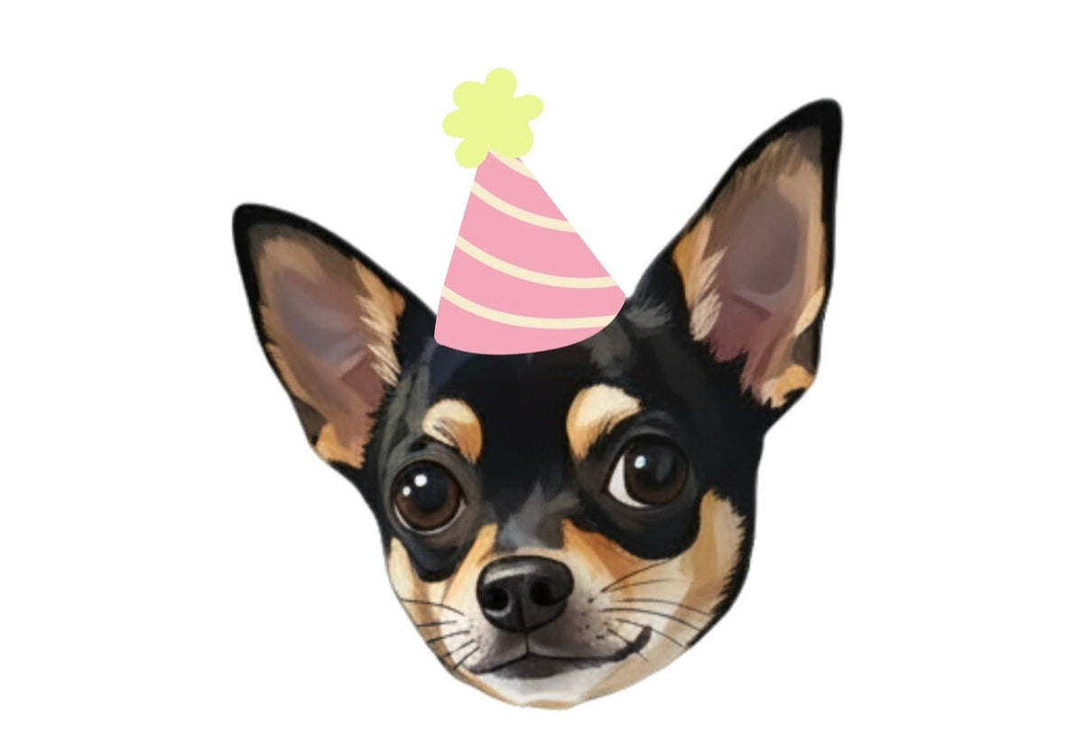 Dog face birthday banner
