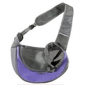 Small Dog Carrier Messenger Style Purple & Grey