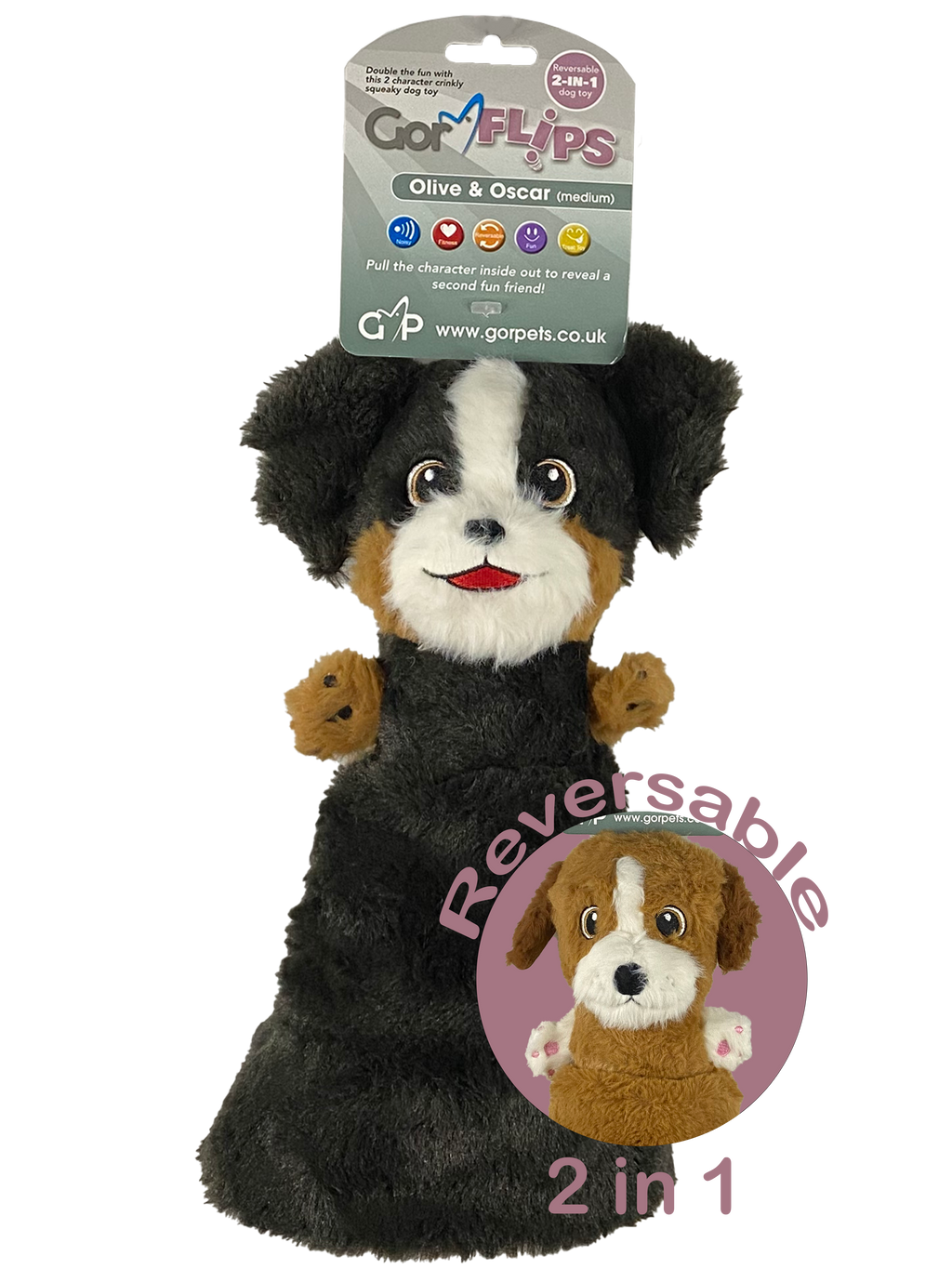 Gor Pets Flips Olive & Oscar - Medium (30cm)