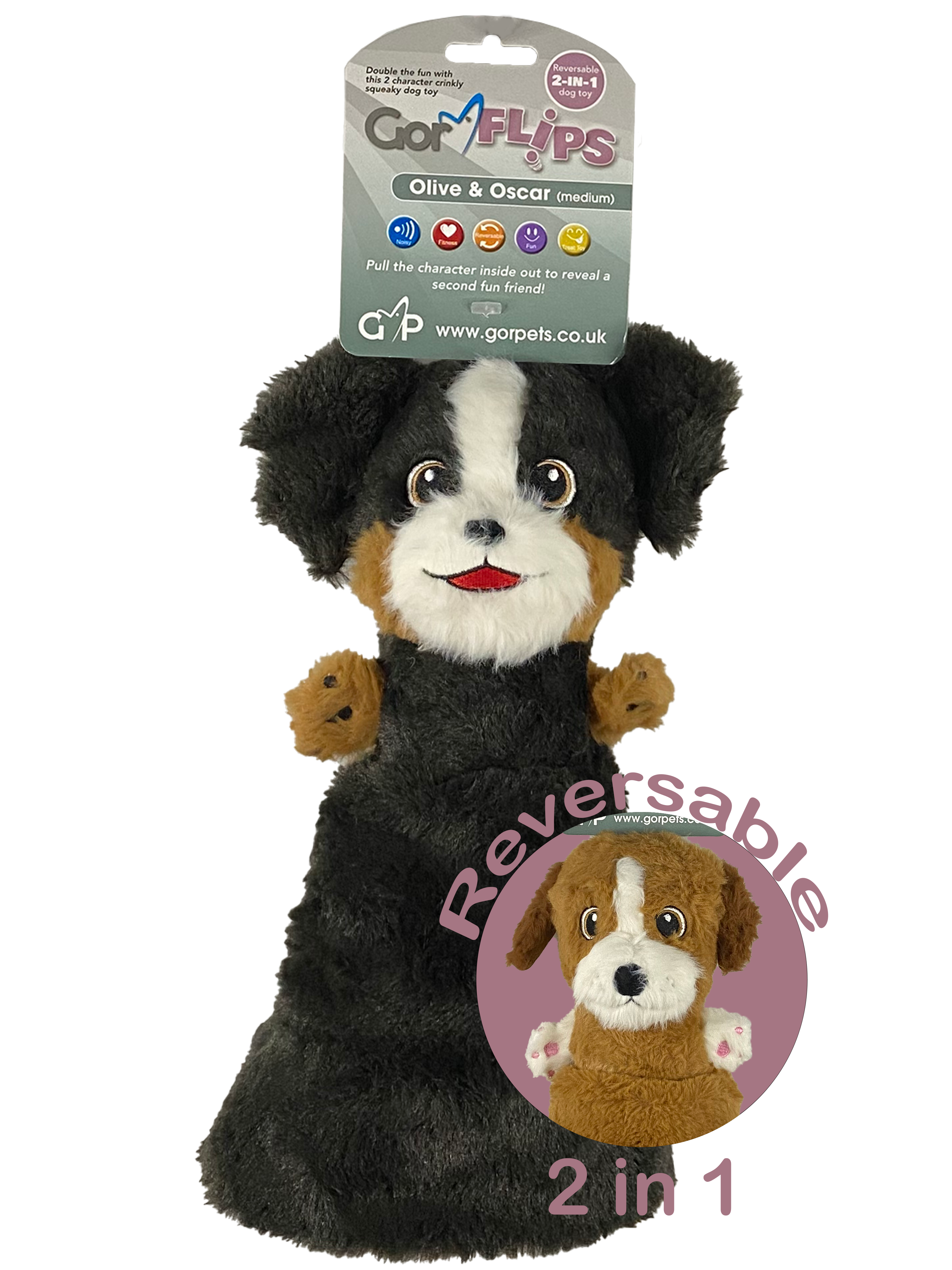 Gor Pets Flips Olive & Oscar - Medium (30cm)