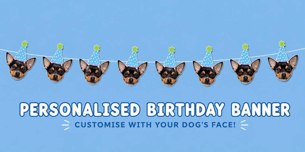 Dog face birthday banner