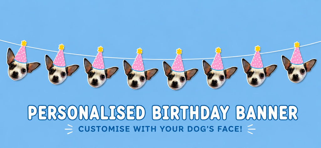 Dog face birthday banner