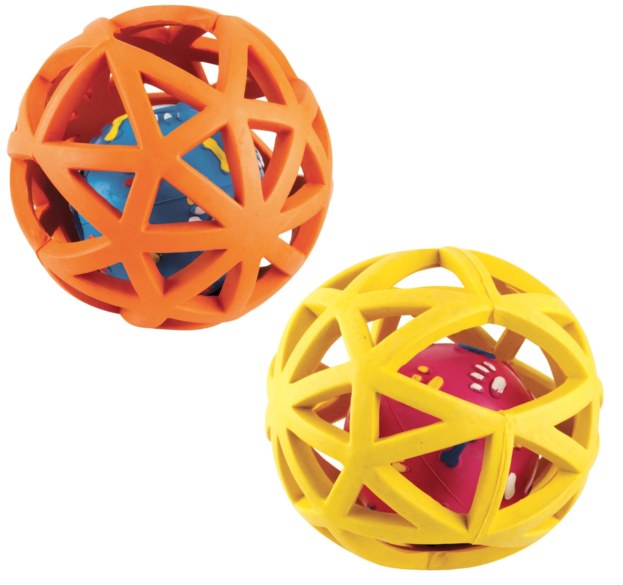 Gor Pets Rubber Extreme Giggler 16cm Orange/Yellow - Orange/Yellow