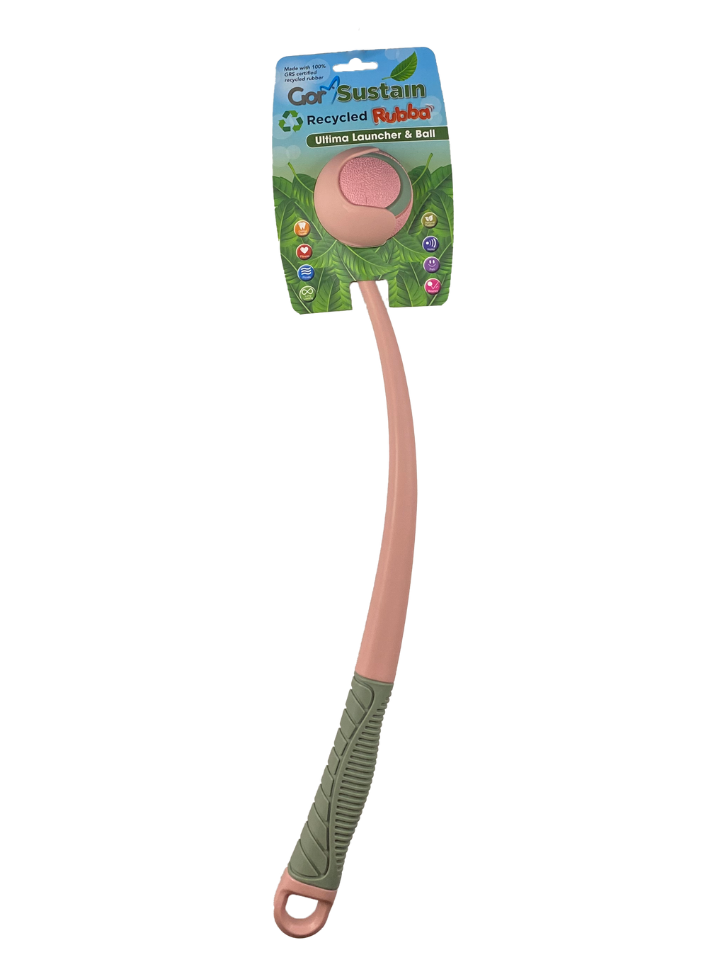 Gor Pets Sustain Rubba Ultima Launcher & Ball Medium 6.5cm - Pink