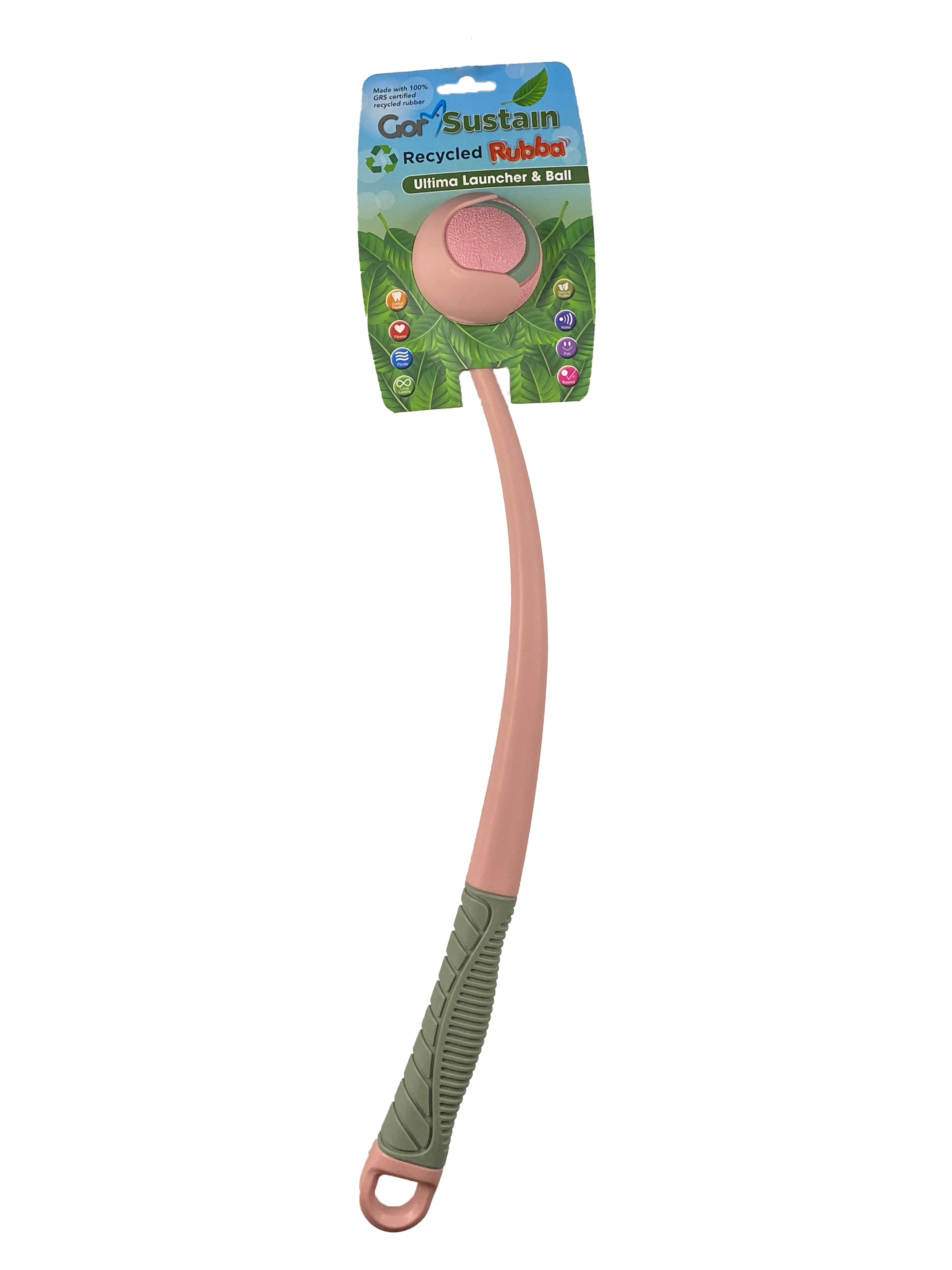 Gor Pets Sustain Rubba Ultima Launcher & Ball Medium 6.5cm - Pink
