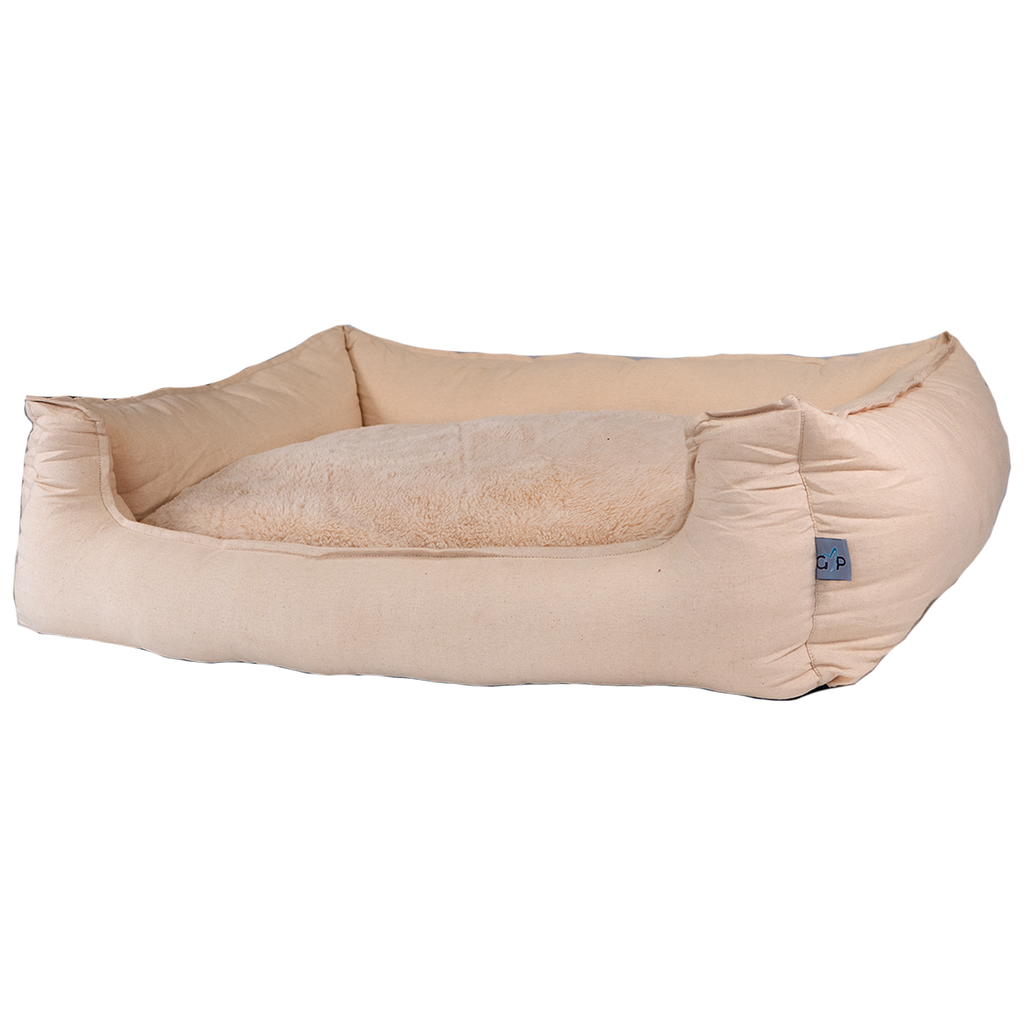 Gor Pets Slumber Cotton Dog Bed - Small - Beige