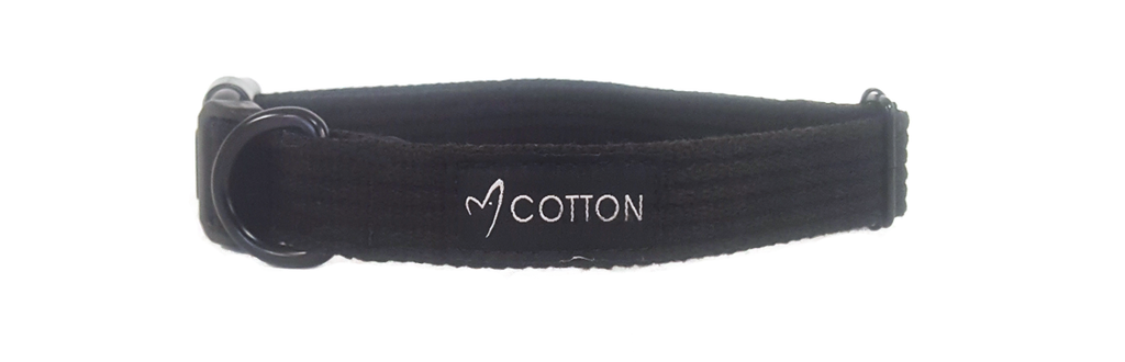 Gor Pets Cotton Collar - Small (1.5cm) - Black