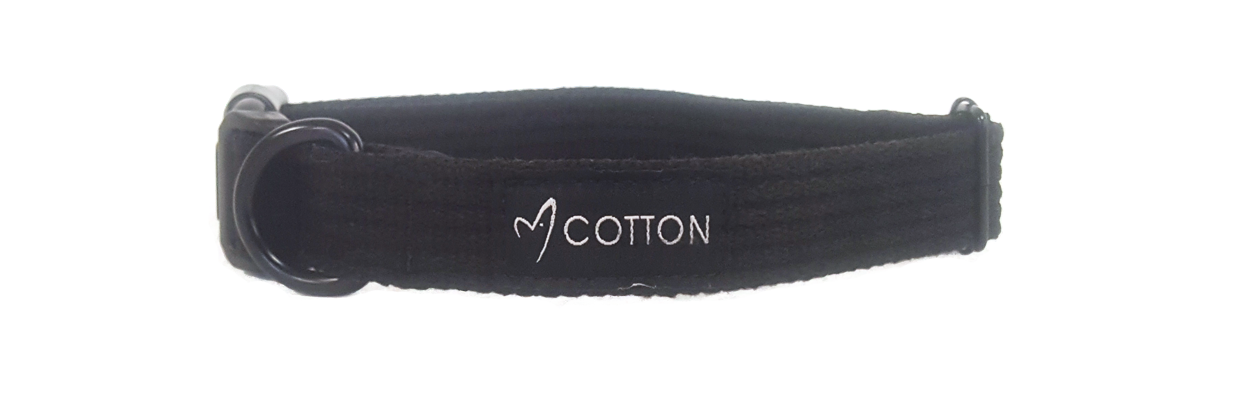 Gor Pets Cotton Collar - Small (1.5cm) - Black